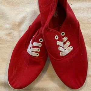 red canvas shoes